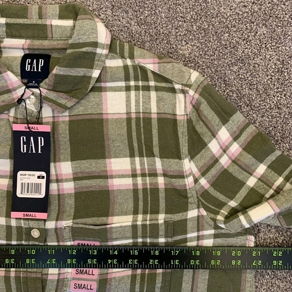 NWT $59 Gap Womens Boyfriend Flannel Piper Button Up Shirt Top Size S Small - Picture 6 of 11